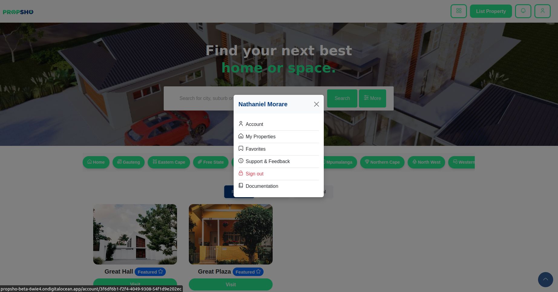 Property View Page